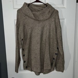 Grey sweater with loose neck